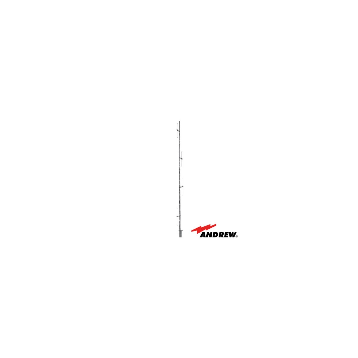 Antena Base ANDREW / COMMSCOPE DB224-A, de 4 Dipolos, Rango de Frecuencia VHF 150-160 MHz.