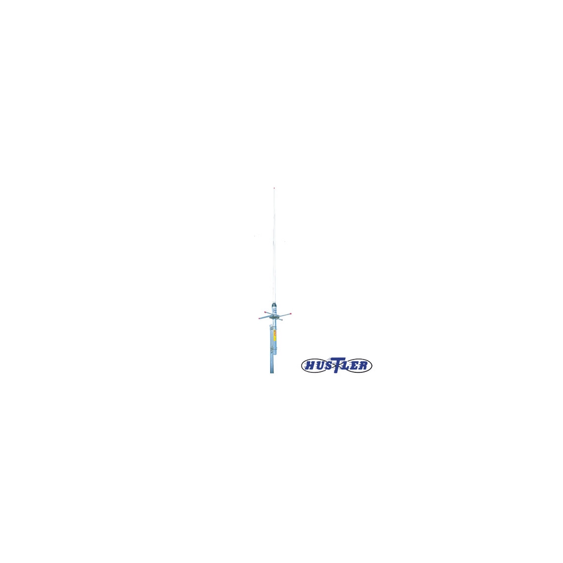 Antena Base Fibra de Vidrio HUSTLER G6-440, UHF de 440-450 MHz, 6 dB de ganancia.