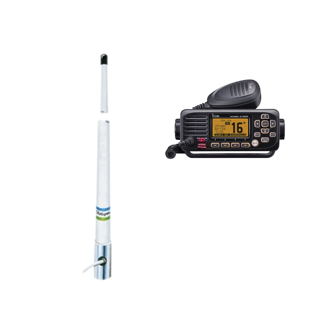 Kit de radio ICOM IC-M220/5101, IC-M220 + Antena marina 5101 Shakespeare, ICM220/5101