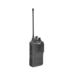 Radio portátil ICOM IC-F4003H, analógico, UHF 450-520 MHz, 5 W de potencia de RF, 16 canales. Incluye: batería, cargador, antena, tapa de accesorios y clip.