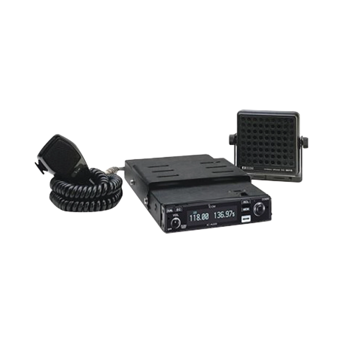 Radio móvil aéreo ICOM IC-A220, con kit de montaje IC-A220MKIT MB-53 incluido.