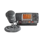 Radio móvil marino COBRA MRF77BGPS, VHF clase D con antena interna de GPS, función de megafonía y grabador automático de 20 segundos de audio recibido.
