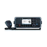 Radio Móvil Marino ICOM IC-M605/31, en la banda de VHF, con pantalla a color de 4.3 pulgadas, receptor de GPS, grabador de voz. No incluye el receptor AIS.