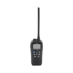 Radio portátil marino ICOM IC-M25BLK,  color negro, 5 W de potencia RF, 0.5 W de salida de audio, flotante, sumergible IPX7, Tx: 156.025-157.425MHz, Rx: 156.050-163.275MHz. Incl...