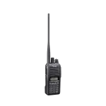 Radio portátil ICOM ICT10, doble banda VHF/UHF, con 5 W de potencia de RF en ambas bandas.