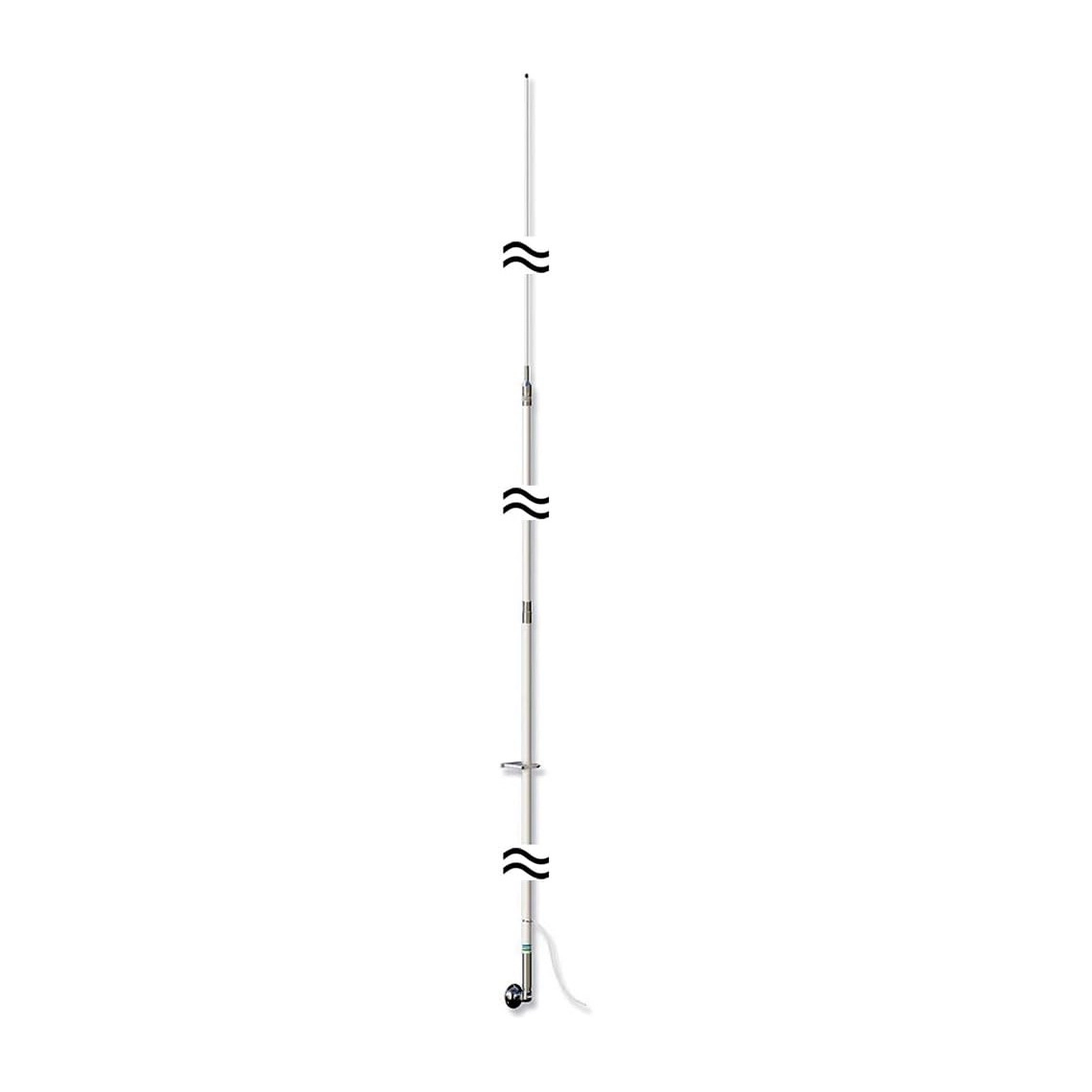 Antena Marina Base SHAKESPEARE 393, Banda HF, 2.-30 MHz, Armado en 3 Secciones para Facilidad de Embarque.