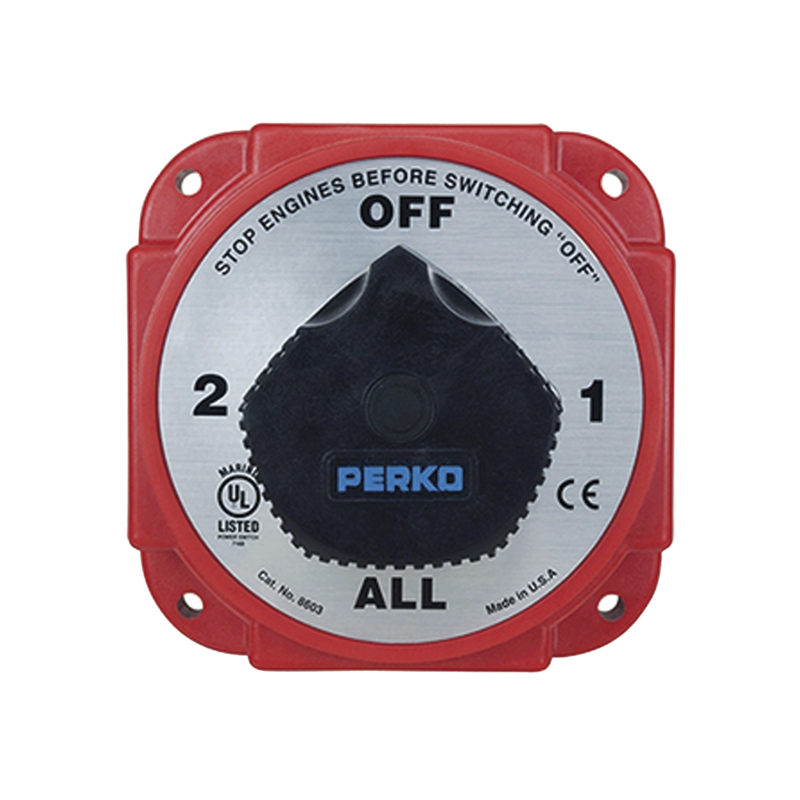 Switch Selector de Batería y Alternador de Servicio Pesado, para Sistemas Eléctricos Marinos 8603DP