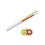 Rollo de cable plano grado marino calibre 14, de 2 conductores (rojo y amarillo) de 500 pies (152.4 m). de 2 conductores (rojo y amarillo) B7W14T-20-500