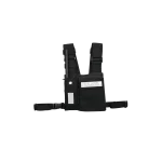 Pechera universal SYSCOM KCPP-SLG, sin logo con soporte para radio y bolígrafo más bolsa con cinta adherente para su seguridad.