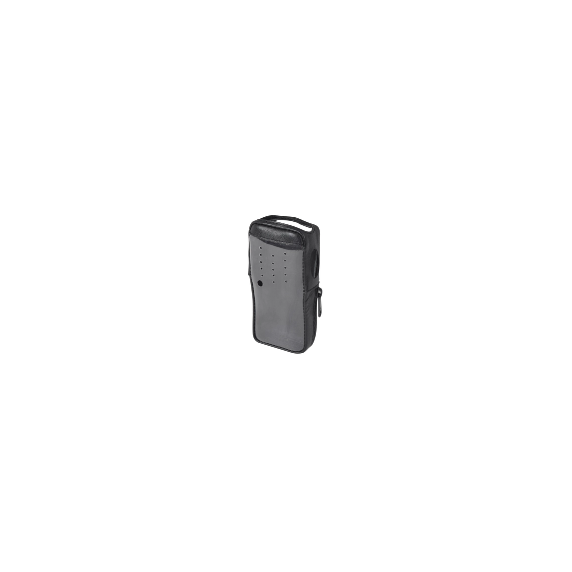 Funda de piel SYSCOM FSMTK-2000V2, reforzada Versión 2 de fácil acceso y con cubierta de plástico frontal transparente para radios TK-2000KV2, TK-3000KV2.
