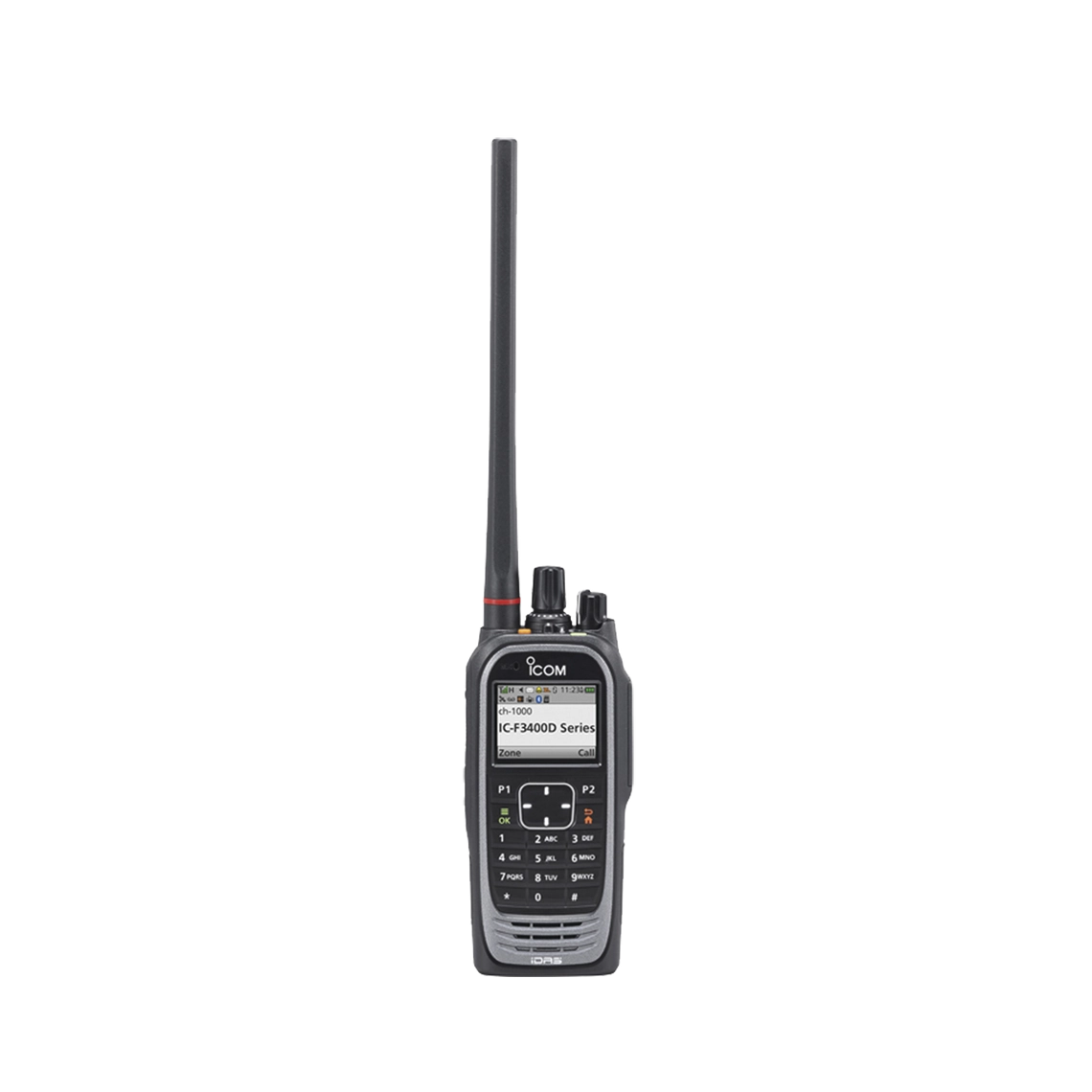 Radio digital ICOM IC-F3400DT/01S, VHF 136-174MHz , con pantalla a color, 1024 canales, teclado DTMF, sumergible IP68, encriptación DES, GPS, bluethooth. No incluye cargador ni ...