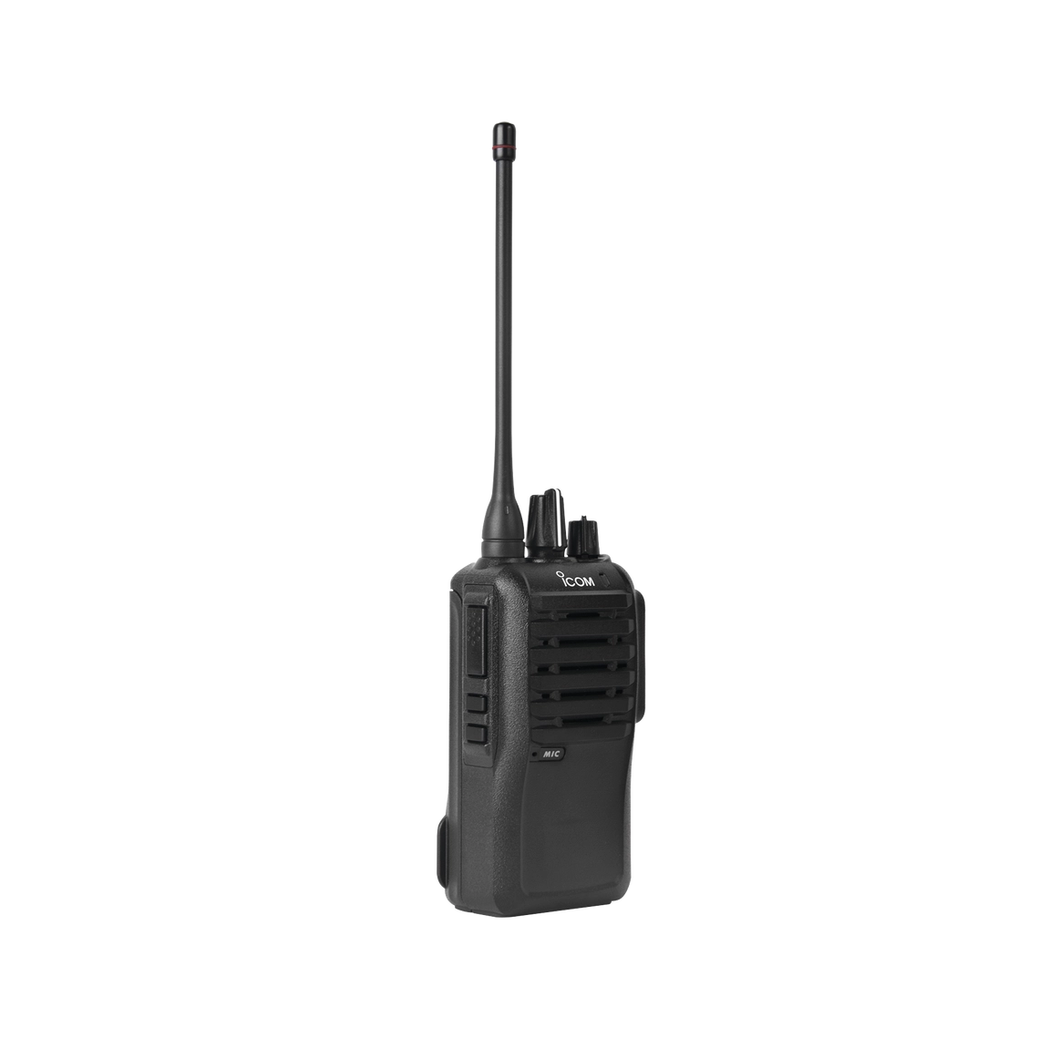 Radio portátil ICOM IC-F4003/18, UHF 400-470 MHz, analógico, 4 W de potencia de RF, 16 canales. Incluye: batería, cargador, antena, tapa de accesorios y clip.