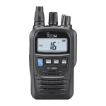 Radio portátil marino ICOM IC-M85, comercial en VHF, incluye los canales USA, INT, CAN, y del clima.