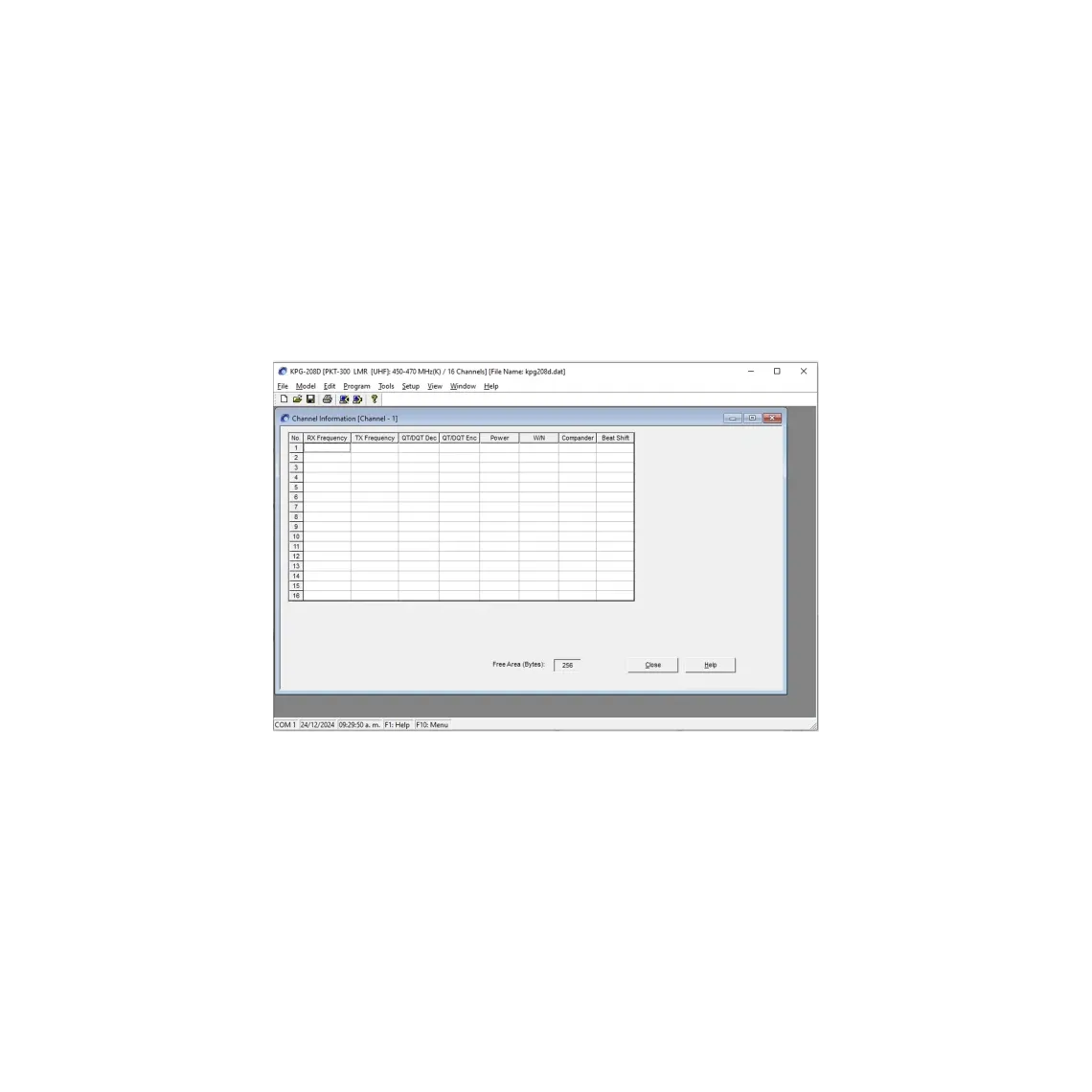 Software de programación para radios PKT-300 KPG-208-DK