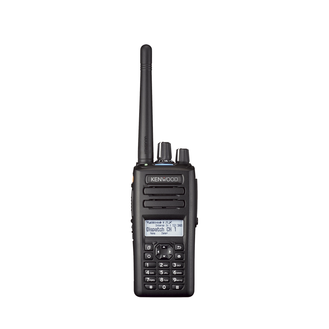 Radio portátil KENWOOD NX-3220-K3 VHF 136-174 MHz, 260 canales, NXDN-DMR-análogo, GPS, bluetooth, IP67, 2 pines. Incluye batería, antena, cargador y clip.