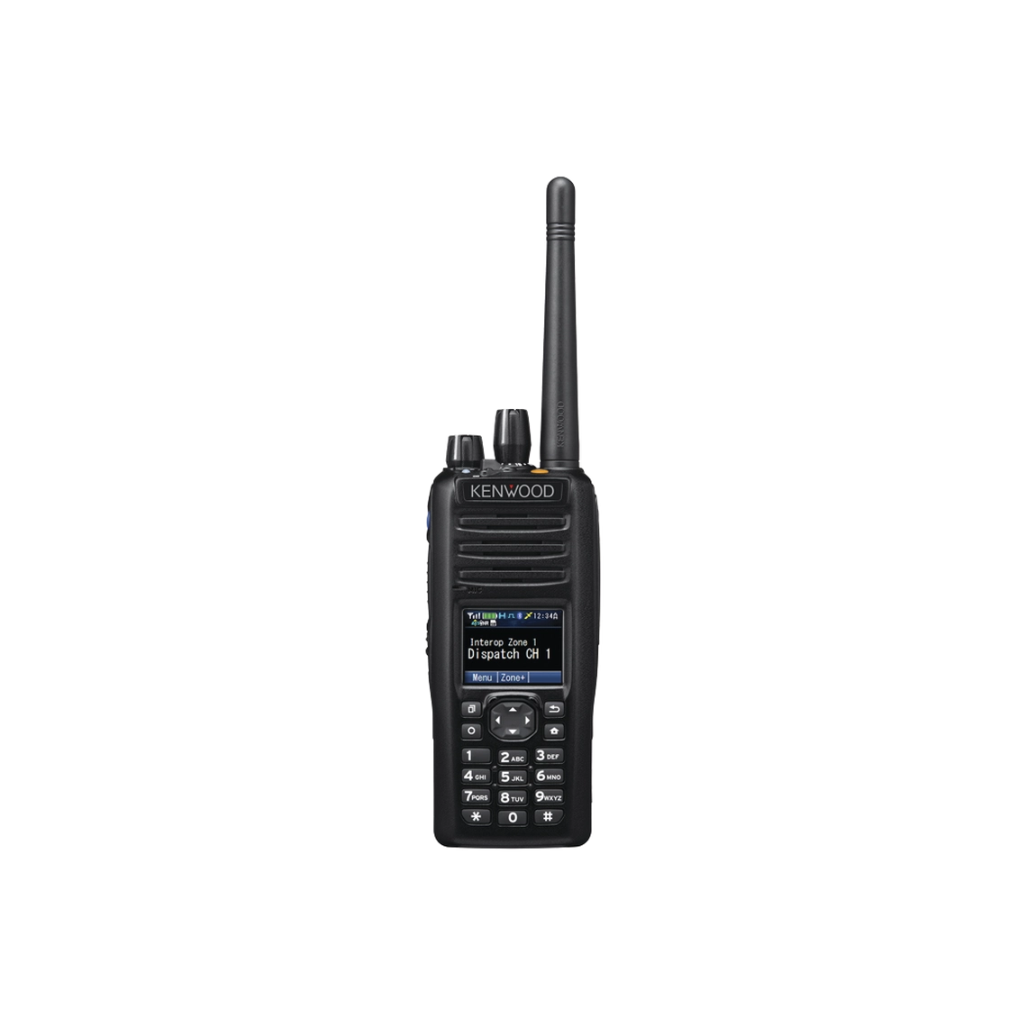 Radio portátil Kenwood NX-5300-K6, UHF 380-470 MHz, 5 W, display a color, bluetooth, GPS, 1024 canales. Incluye batería, antena, cargador y clip, NX5300K6