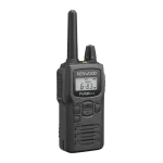 Radio Kenwood PKT-300K, portátil UHF 450-470 MHz, 2 W, 16 canales, Resistente a Golpes MIL-STD-810, manos libres VOX. Incluye antena, batería, cargador y clip, PKT300K