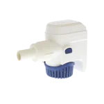 Bomba sumergible de achique automatizada de 1100 galones por hora, para conexión de 12 Volts de corriente directa. RM1100B