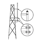Kit para montaje lateral en torre HUSTLER SMK-450HD, antenas UHF Serie HD Hustler SMK450HD