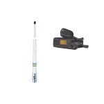 Kit de radio UNIDEN UM-385BK/5101, UM385BK + Antena marina 5101 shakespeare.