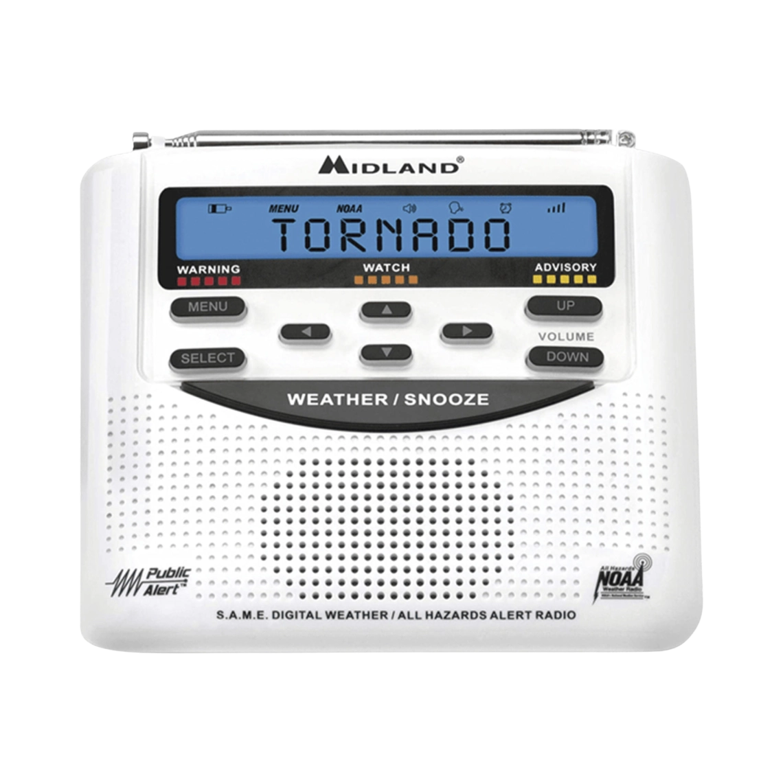 Radio receptor del Sistema de Alerta Sísmica Mexicano y meteorológico NOAA, vía radio en VHF y mediante códigos EAS-SAME WR120DSP