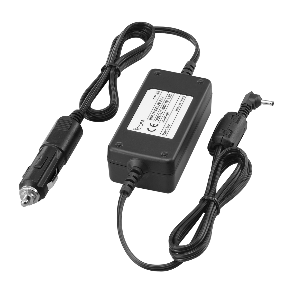 Adaptador vehícular ICOM CP-20, con conexión a entrada de encendedor, para cargar radios IC-A6, IC-A24, IC-A25, CP20